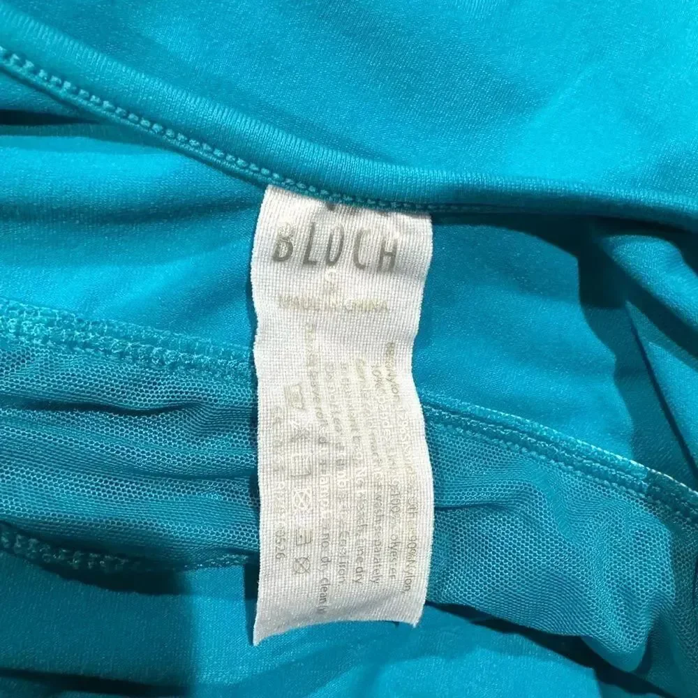Bloch Blue Lattice Bathing Suit Girls Small